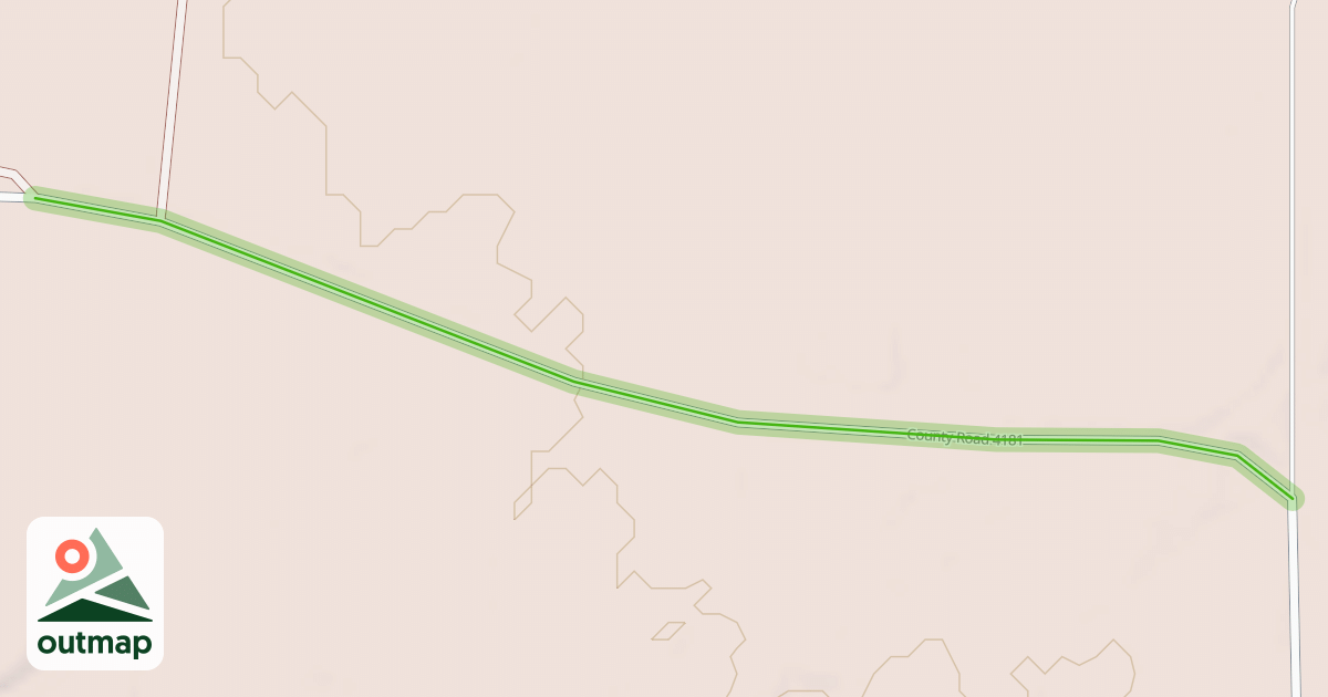 Map of County Road 4181