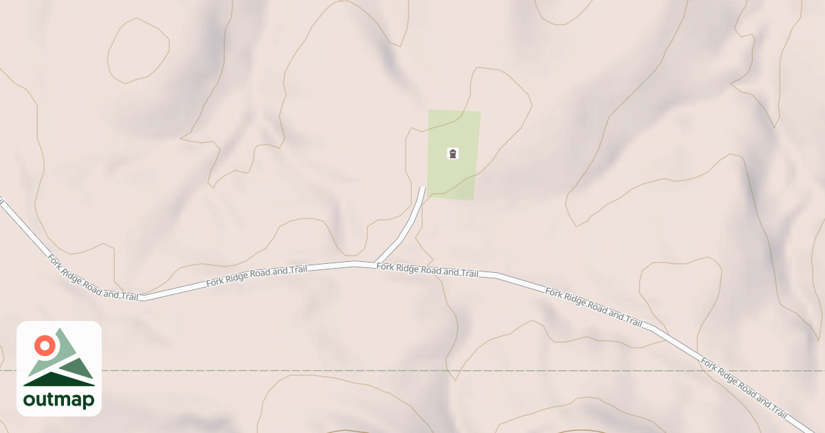 Map of Dirt Rockhouse Cemetery Trail (Aka Sharp Cemetery Road)