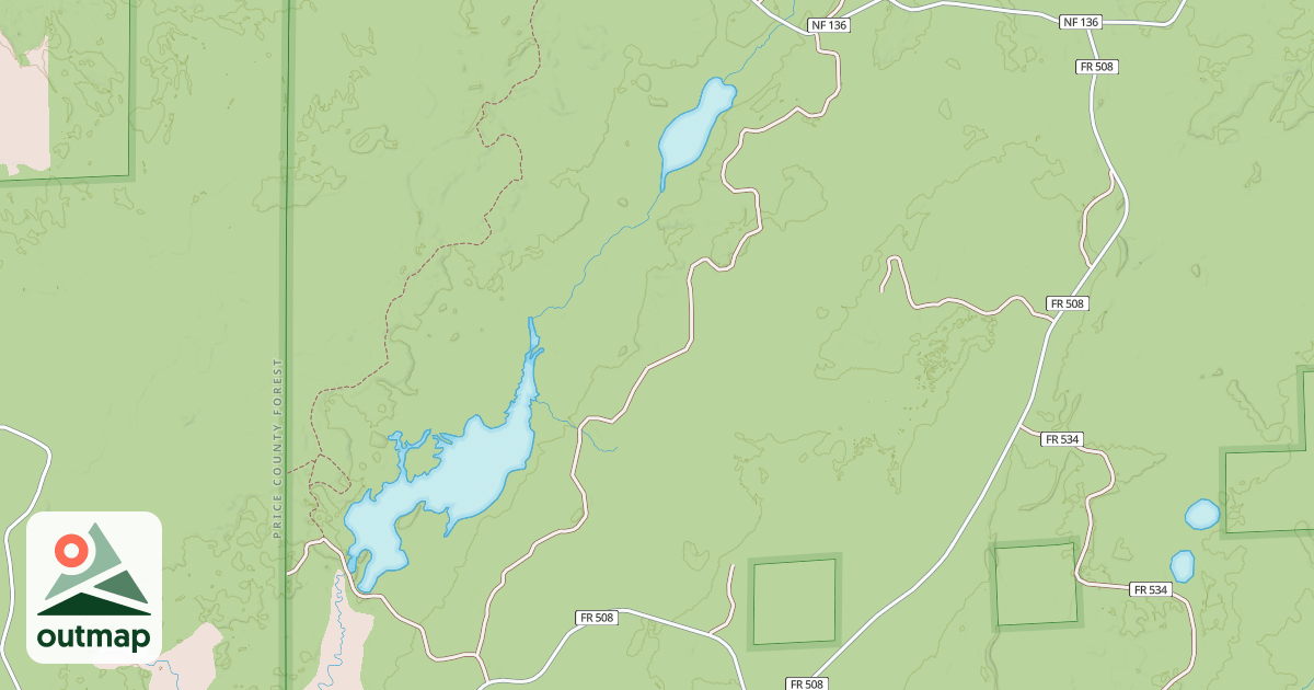 Map of Price County Snowmobile-102a