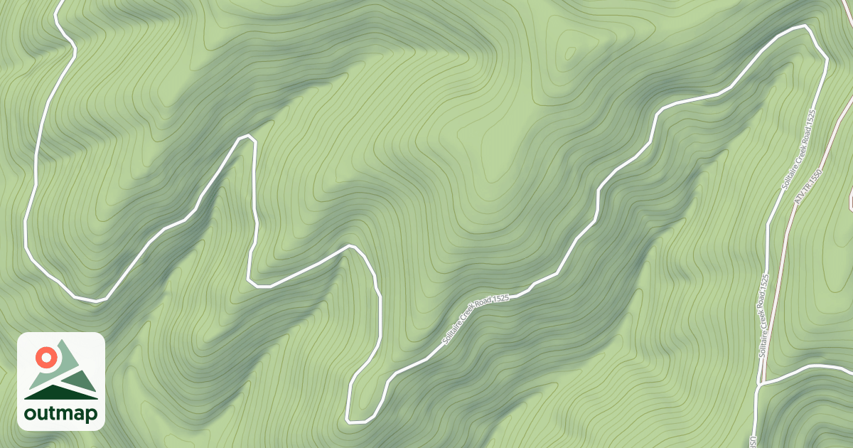Map of Solitare Creek 4wd