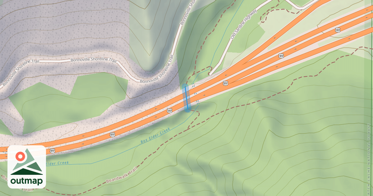 Map of Bonnoville Shoreline Trail