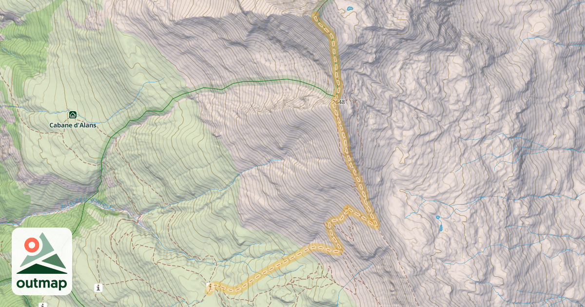 Map of Piméné — Refuge des Espuguettes
