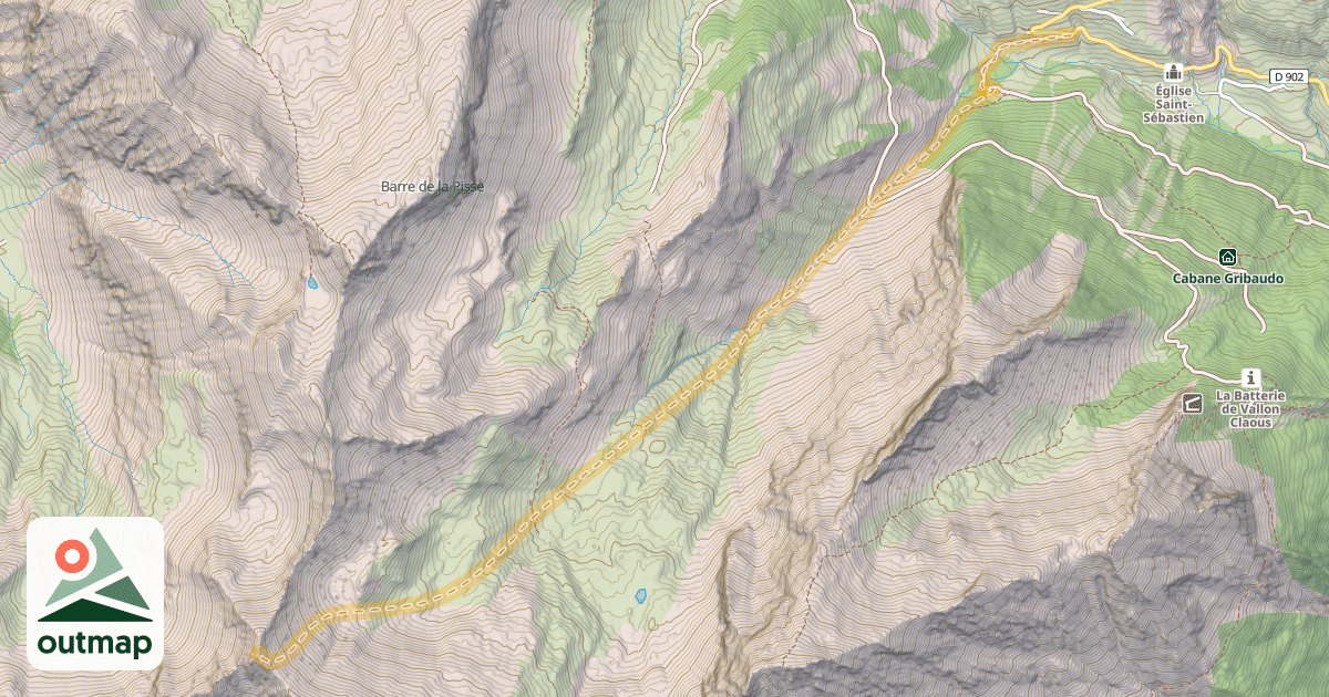 Map of La Grande Combe — Intra Bas