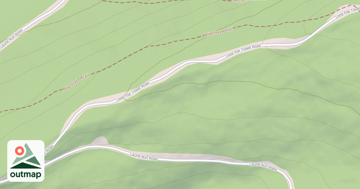 Map of Rothrock State Forest Seven Mountains Snowmobile Trails