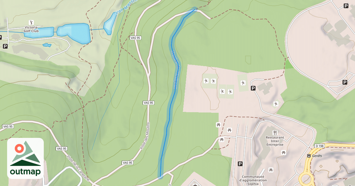 Map of Sentier de l'Heliport