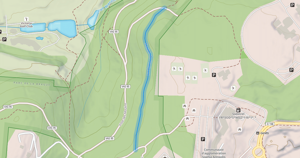 Map preview of Sentier de l'Heliport