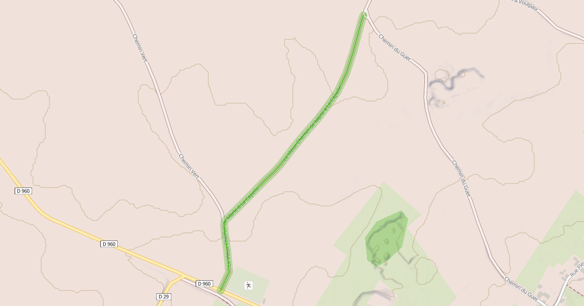 Map preview of Le Vieux Chemin de Marle à La Capelle
