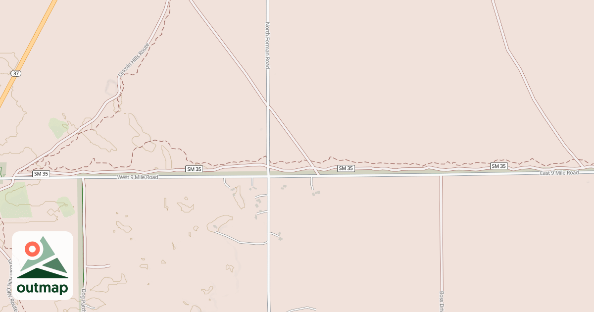 Map of Lincoln Hills Motorcycle Trail