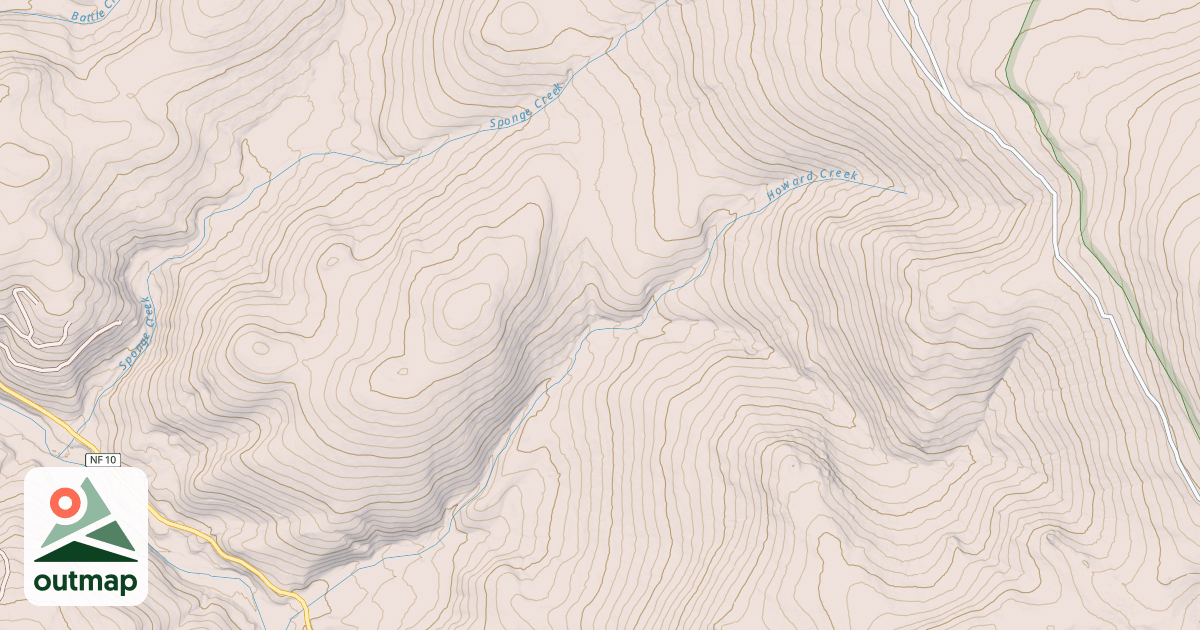 Map of Howard Creek