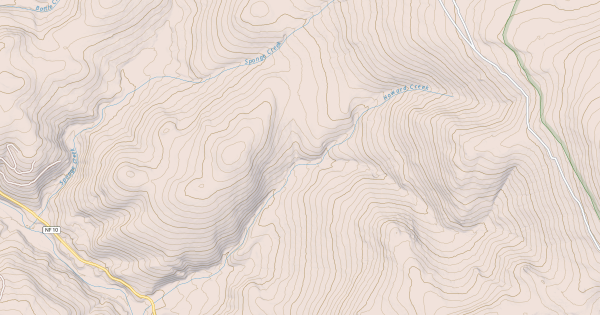 Map preview of Howard Creek
