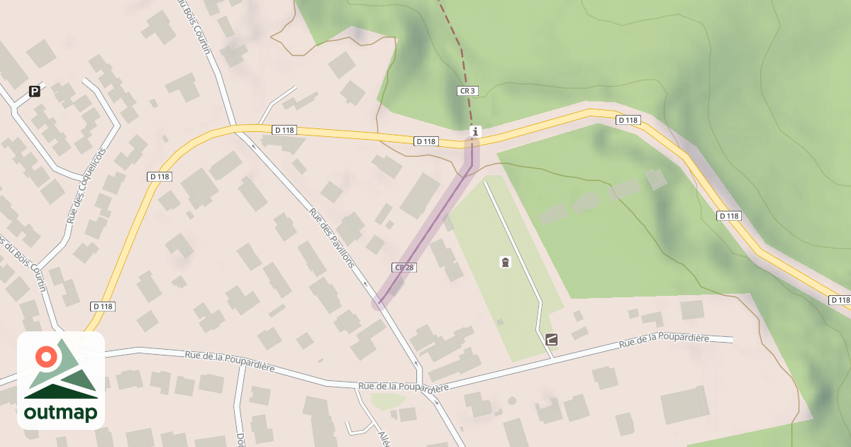 Map of Sentier Rural Numéro 28 de la Poupardière à Villiers