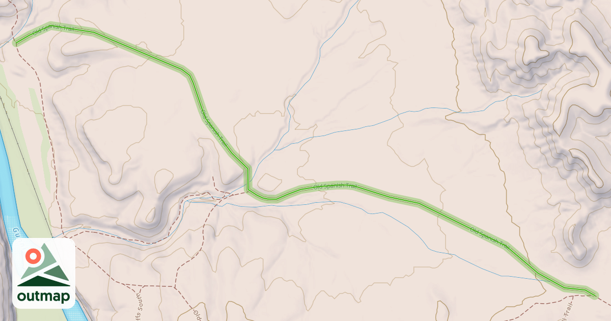 Map of Old Spanish Trail