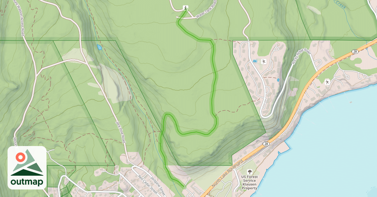 Map of Decommisioned State Park Road