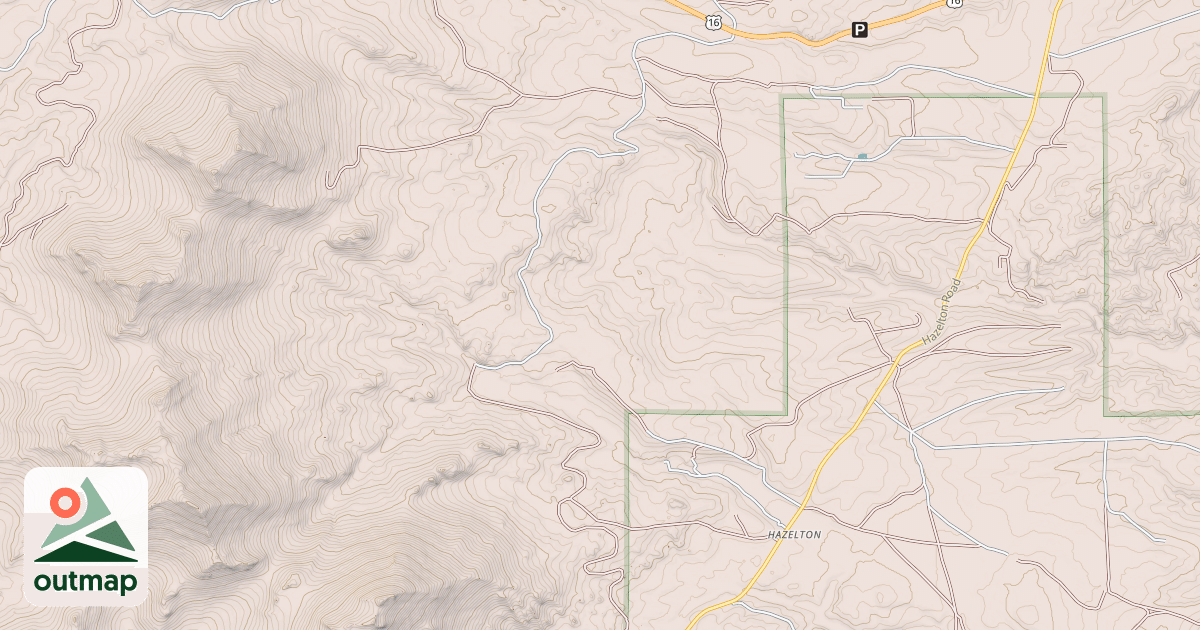 Map of HAZELTON PEAK