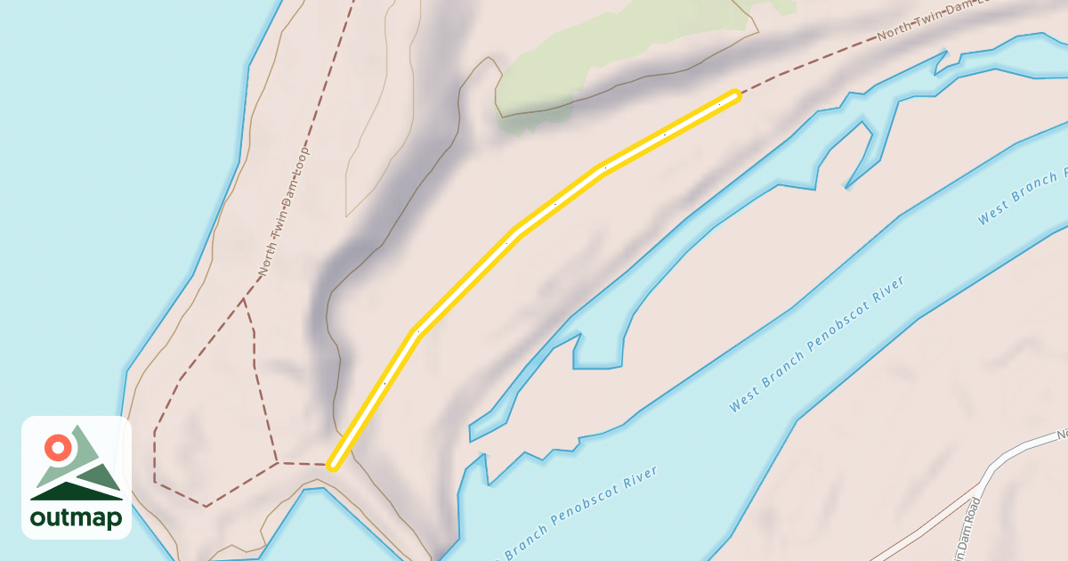 Map of North Twin Dam Loop