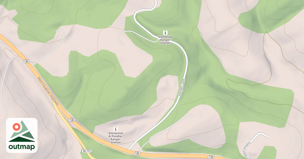 Map of GLEN. ADM SITE & WC