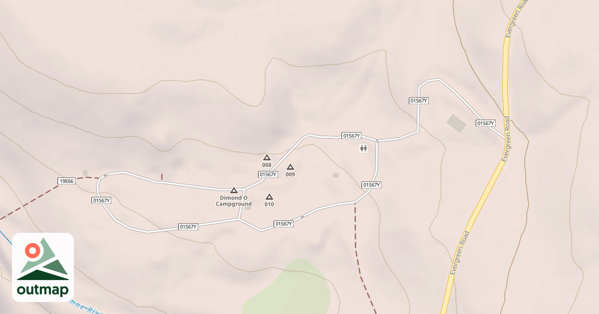 Map of DIMOND O CAMPGROUND ROAD