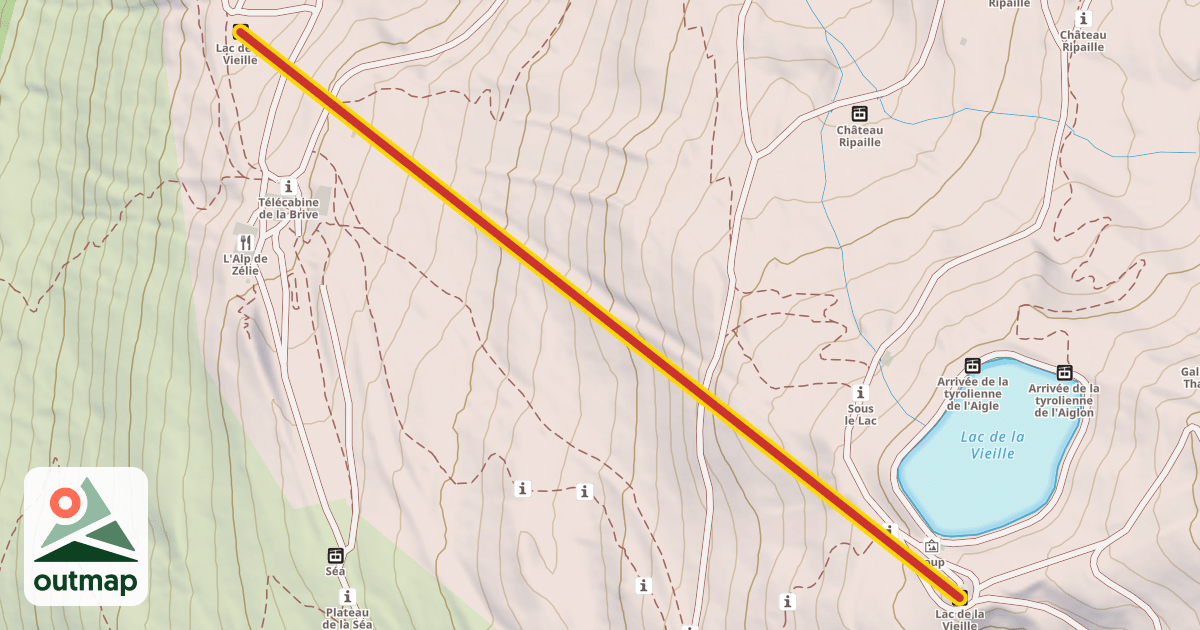 Map of Lac de la Vieille