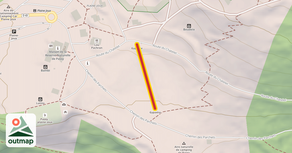 Map of Gypaète