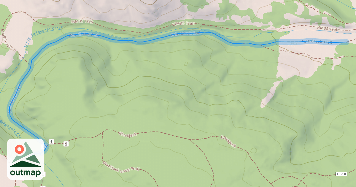 Map of Pole Creek Trail