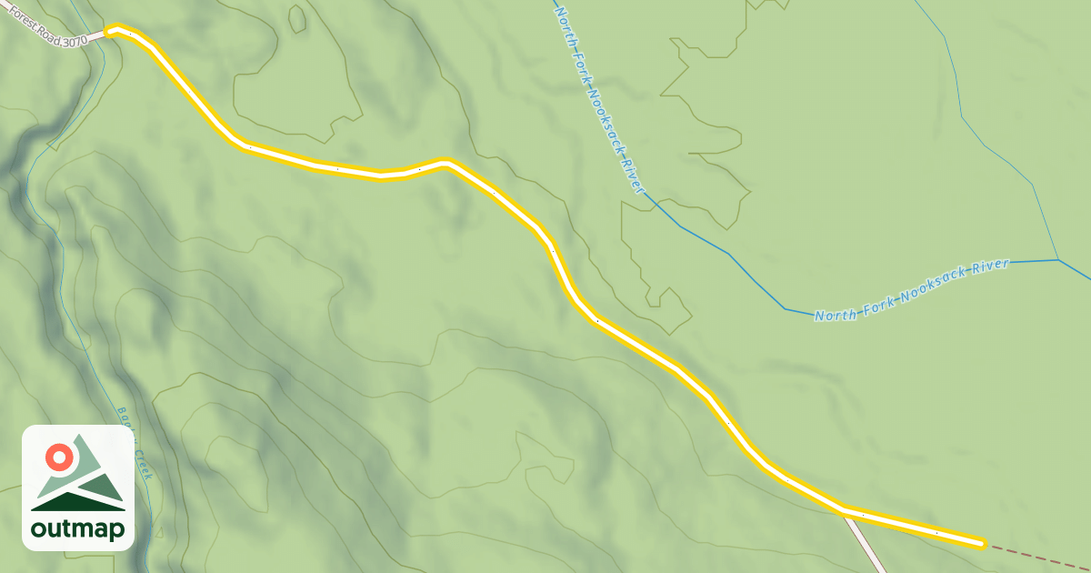 Map of Forest Road 3070