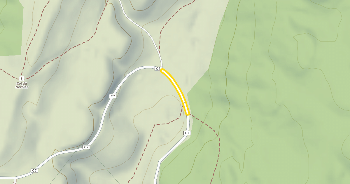 Map preview of Route de la Borne au Lion