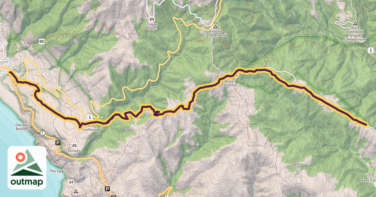 Map of Dipsea Trail