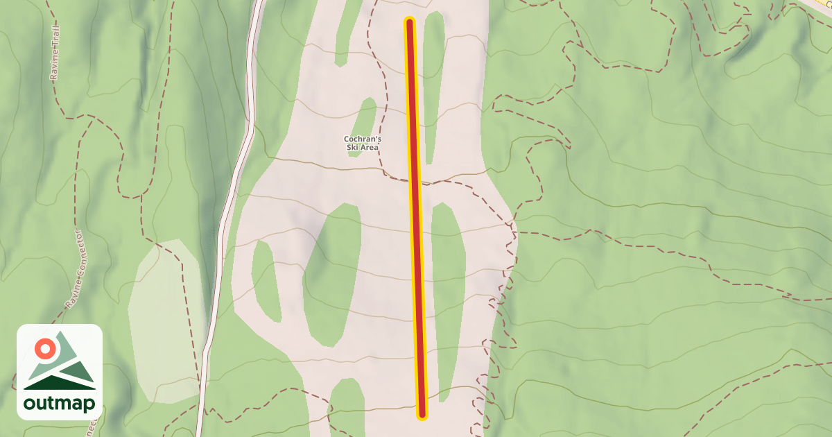Map of 1100' Rope Tow