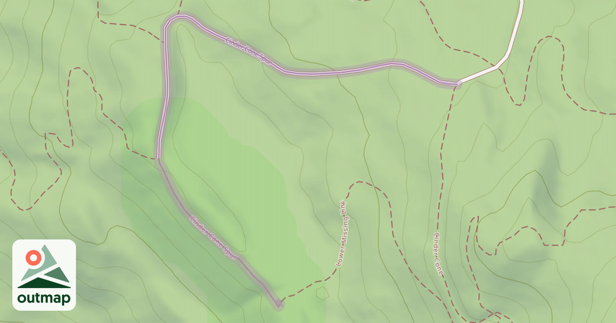 Map of Cinder Cone Spur