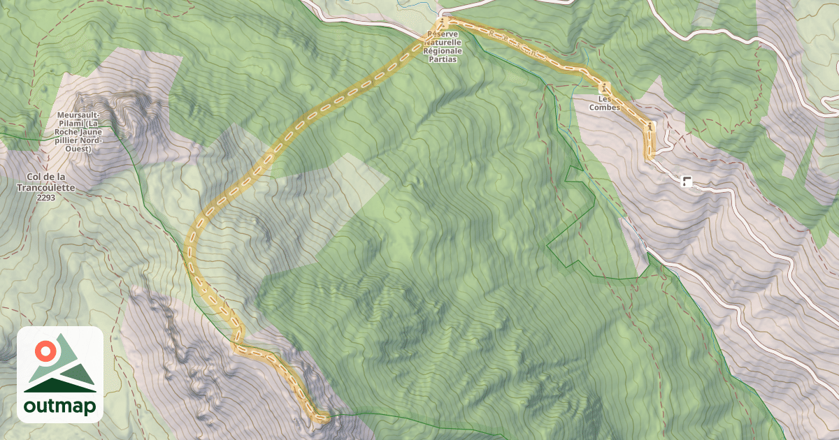 Map of La Croix d'Aquila — Les Combes
