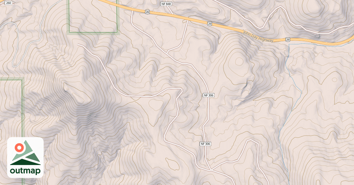 Map of DANS CREEK RD MAJOR LOCAL MRS