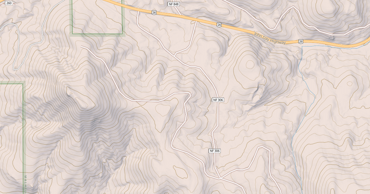 Map preview of DANS CREEK RD MAJOR LOCAL MRS