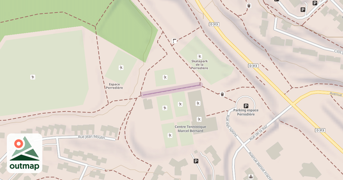 Map of Rue des Sports