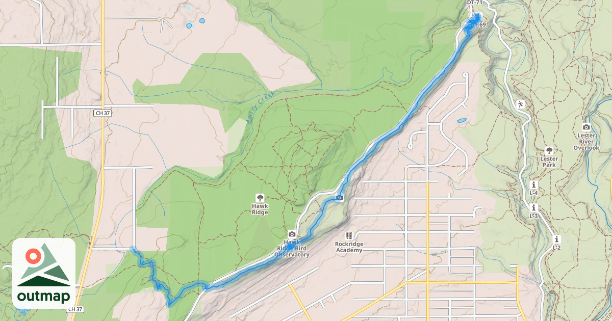 Map of Hawk Ridge Trail (Duluth Traverse)