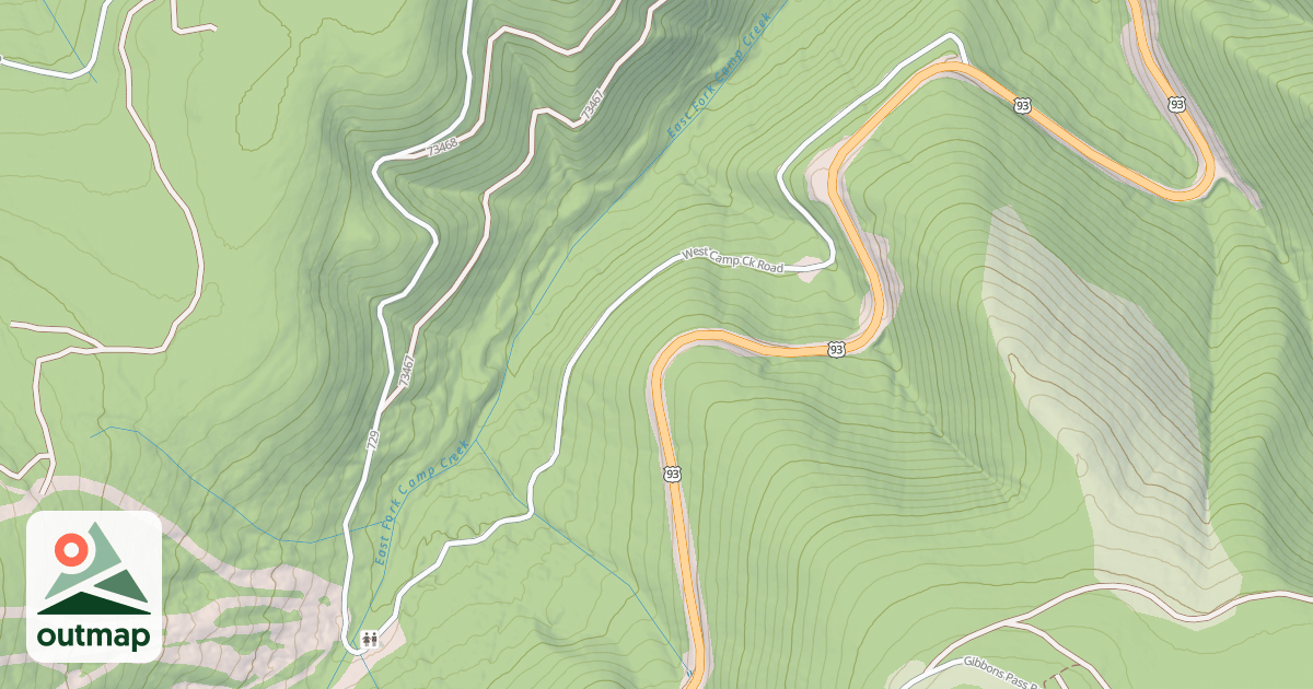 Map of (FDR) WEST FORK CAMP CREEK