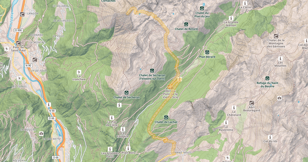 Map preview of Cime Est de la Tournette — Grand'Naves
