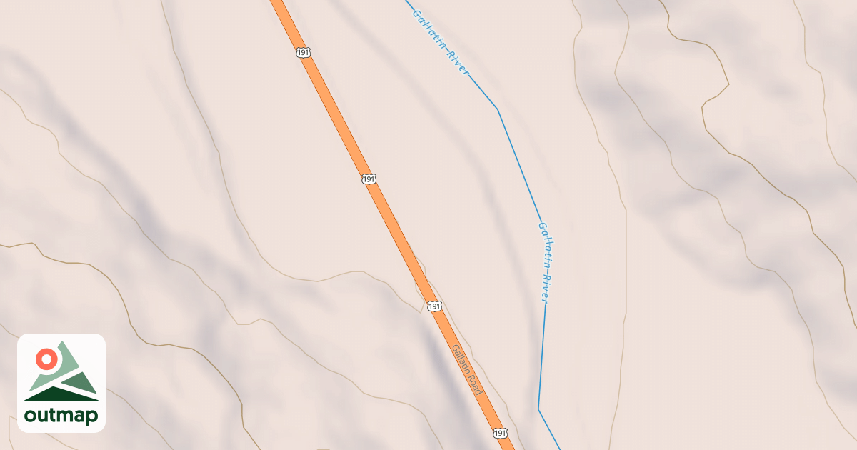 Map of GALLATIN RIVER ACCESS MP 43.4
