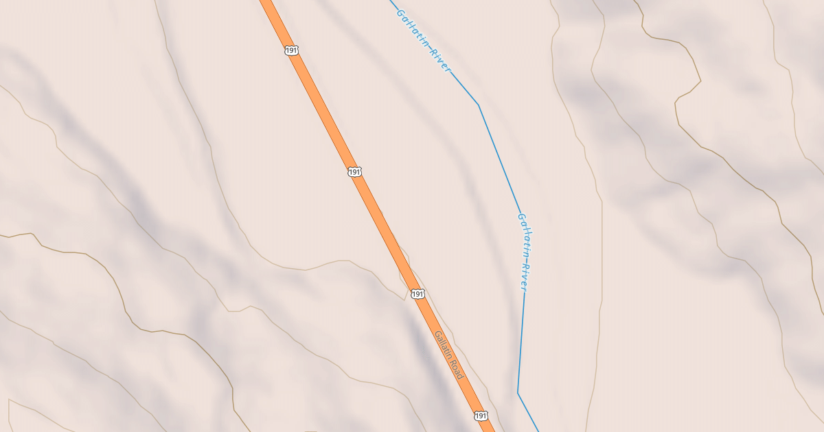 Map preview of GALLATIN RIVER ACCESS MP 43.4