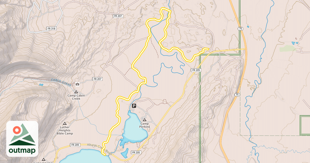 Map of Alturas Lake Trail