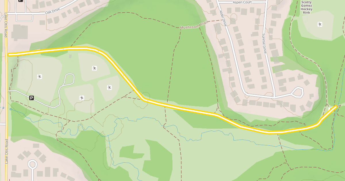 Map preview of Chester Creek Trail
