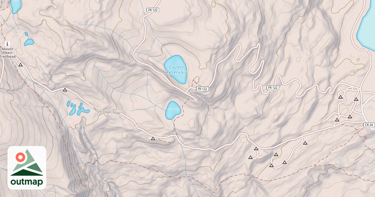 Map of MT. ELBERT