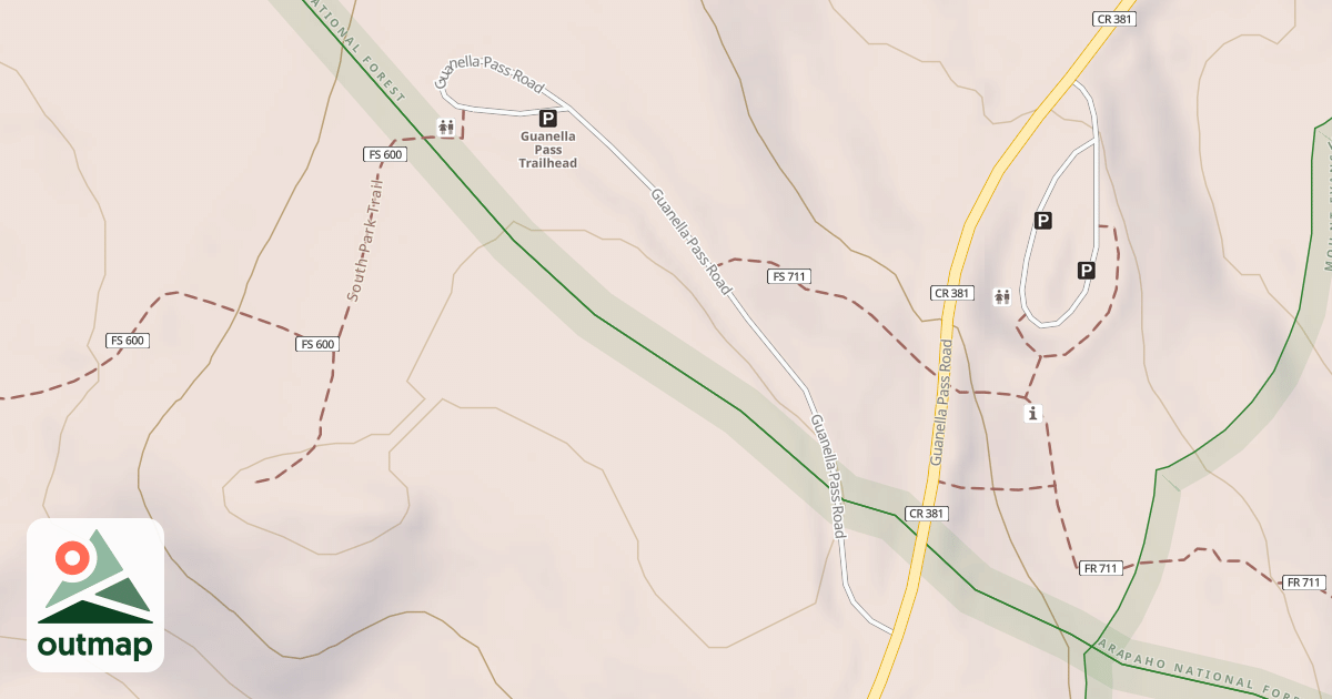 Map of GUANELLA PASS