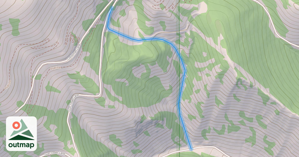 Map of Cold Springs Cut Off