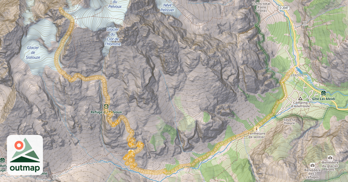 Map of Pelvoux — Ailefroide