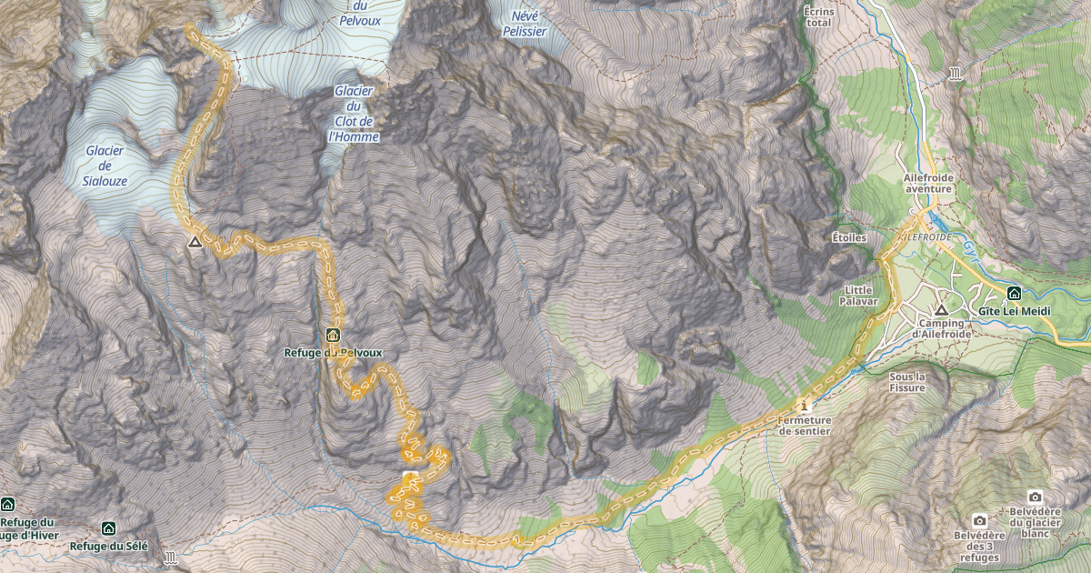 Map preview of Pelvoux — Ailefroide