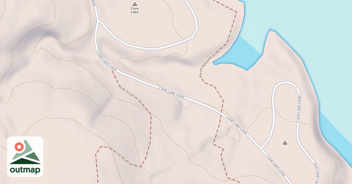 Map of COVE LAKE BATH HOUSE