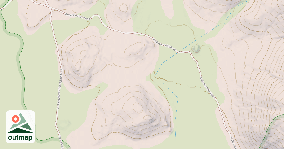 Map of ANDERSON POINT ROAD