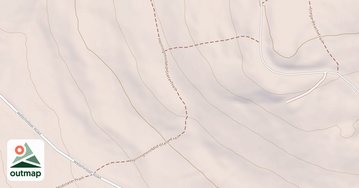 Map of Harrington Trail/Midstate Trail