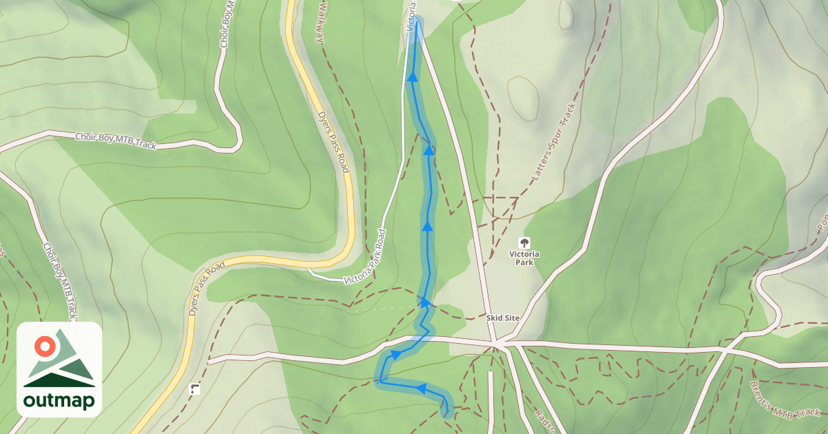 Map of Gum Trees MTB Track