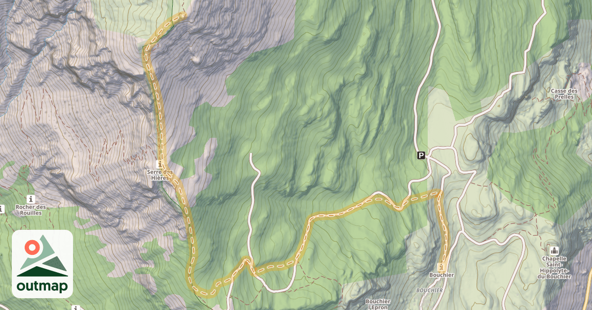 Map of Croix de la Salcette — Bouchier